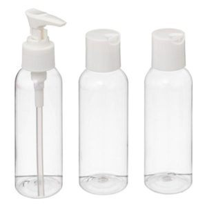 ΜΠΟΥΚΑΛΙΑ, ΣΕΤ ΤΑΞΙΔΙΟΥ 3τμχ 100ML POLYPROPYLENE ΔΙΑΦΑΝΟ Φ3,8xΥ15cm