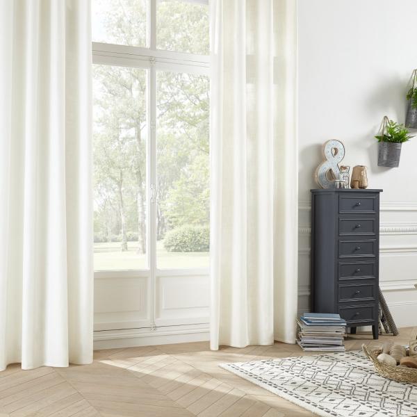 ΚΟΥΡΤΙΝΑ ΓΑΖΑ ΜΕ ΤΡΟΥΚ POLYESTER, LEON ΛΕΥΚΟ 140x260cm