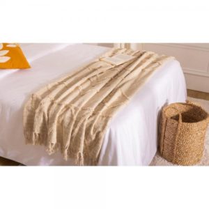 SOBO, BED RUNNER ΒΑΜΒΑΚΙ & POLYESTER ΜΠΕΖ 130x180cm