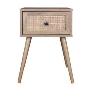 AMMOS ΚΟΜΟΔΙΝΟ 1ΣΥΡΤΑΡΙ ΦΥΣΙΚΟ ΜΕ RATTAN 40x35xH61cm