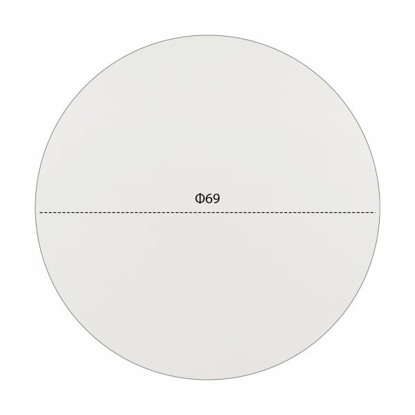 ΕΠΙΦΑΝΕΙΑ ΤΡΑΠΕΖΙΟΥ HPL ΛΕΥΚΗ Φ69 εκ. ΠΑΧΟΥΣ 12mm.