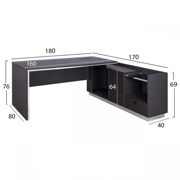 ΓΡΑΦΕΙΟ ΕΠΑΓΓΕΛΜΑΤΙΚΟ ΔΕΞΙΑ ΓΩΝΙΑ 180X170X76Υ εκ.