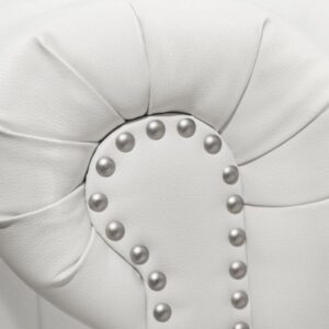 ΚΑΝΑΠΕΣ 2ΘΕΣΙΟΣ ΤΕΧΝΟΔΕΡΜΑ ΛΕΥΚΟ ΜΑΤ 155x90x73 εκ.