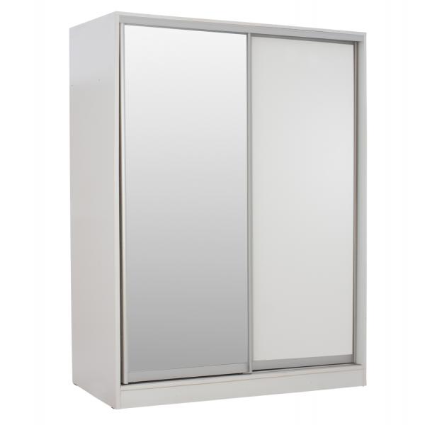 ΝΤΟΥΛΑΠΑ ΜΕΛΑΜΙΝΗΣ ΛΕΥΚΗ ΜΕ ΚΑΘΡΕΠΤΗ 160x60x210 εκ.