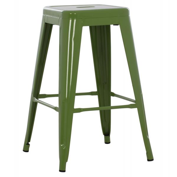 ΣΚΑΜΠΟ ΜΕΣΑΙΟΥ ΥΨΟΥΣ ΜΕΤΑΛΛΙΚΟ ΣΕ LIGHT OLIVE GREEN 43x43x67Yεκ.