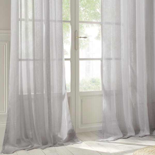 ΚΟΥΡΤΙΝΑ ΓΑΖΑ ΜΕ ΤΡΟΥΚ POLYESTER, ELSA ΓΚΡΙ 140x240cm