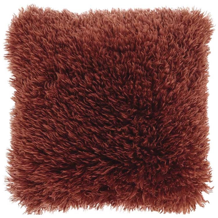 FRIEDA ΜΑΞΙΛΑΡΙ ΚΑΦΕ-ΚΟΚΚΙΝΟ POLYESTER 45x45cm