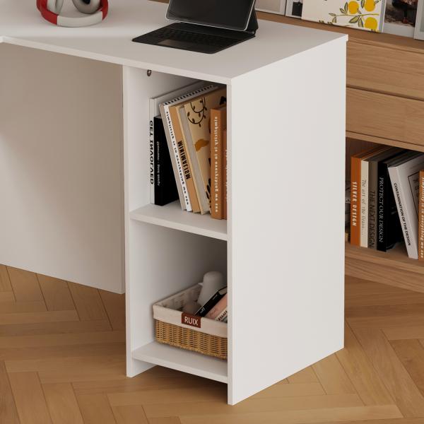 ΓΩΝΙΑΚΟ ΓΡΑΦΕΙΟ MDF ΣΕ ΛΕΥΚΟ 140x120x75Υεκ