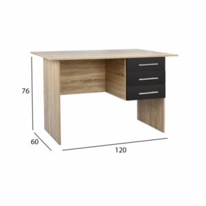 ΓΡΑΦΕΙΟ ΜΕΛΑΜΙΝΗΣ ΜΕ 3 ΣΥΡΤΑΡΙΑ SONAMA ΓΚΡΙ 120X60X76 εκ.