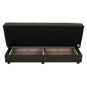 ΚΑΝΑΠΕΣ ΚΡΕΒΑΤΙ ANDRI ΤΡΙΘΕΣΙΟΣ DARK OLIVE 180x72x77 εκ.