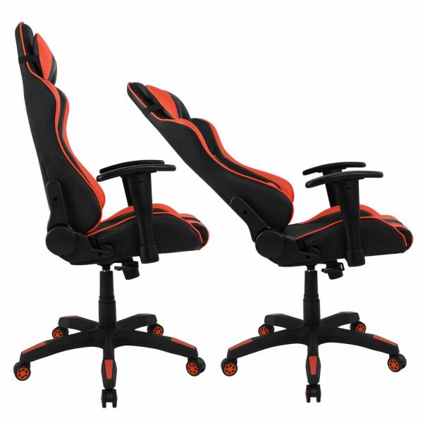 ΚΑΡΕΚΛΑ ΓΡΑΦΕΙΟΥ GAMING ΜΑΥΡΟ ΚΟΚΚΙΝΟ PU 68,5 x 71,5 x 133,5 εκ.