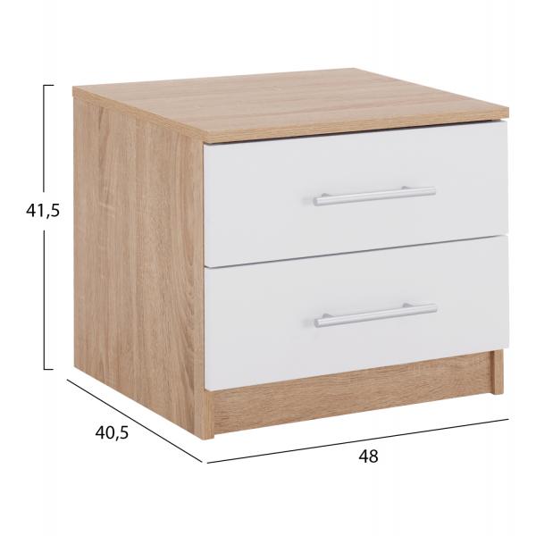 ΚΟΜΟΔΙΝΟ ΜΕΛΑΜΙΝΗΣ SONAMA - ΛΕΥΚΟ 48x40,5x41,5 εκ.