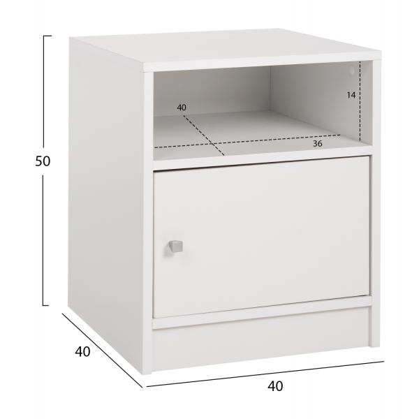 ΚΟΜΟΔΙΝΟ ΜΕΛΑΜΙΝΗΣ ΛΕΥΚO 40x40x50Yεκ.