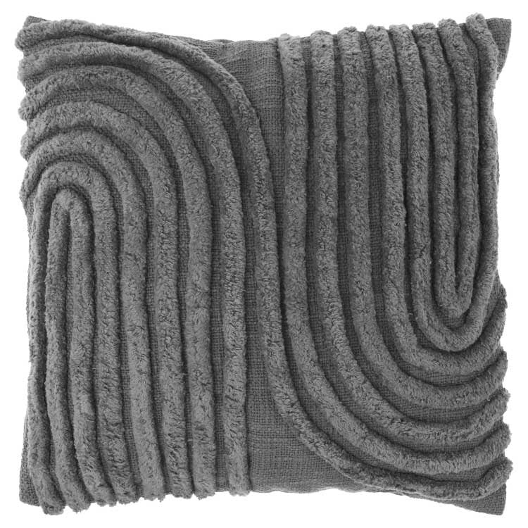 MAEVE ΜΑΞΙΛΑΡΙ ΣΚΟΥΡΟ ΓΚΡΙ POLYESTER 45x45cm