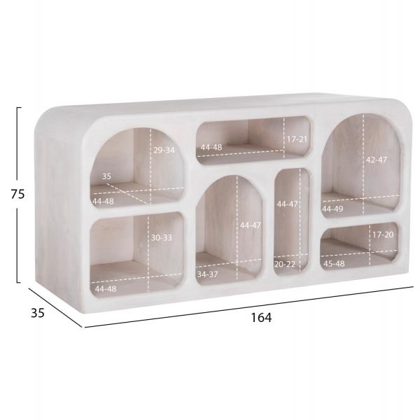 ΜΠΟΥΦΕΣ ΜΑΣΙΦ ΞΥΛΟ MANGO ΣΕ ΛΕΥΚΟ ΧΡΩΜΑ 165x35x75Yεκ.
