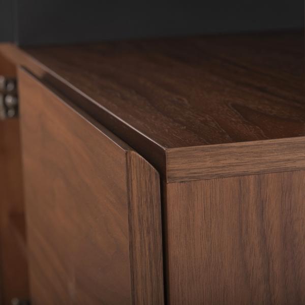 ΜΠΟΥΦΕΣ MDF ΜΕ ΚΑΡΥΔΙ & ΣΚΟΥΡΟ ΓΚΡΙ ΚΑΠΛΑΜΑ 167x28-40x80Υεκ.