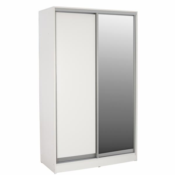 ΝΤΟΥΛΑΠΑ ΣΥΡΟΜΕΝΗ ΜΕΛΑΜΙΝΗΣ 120x60x220Yεκ. ΔΙΦΥΛΛΗ ΛΕΥΚΗ ΜΕ ΚΑΘΡΕΠΤΗ