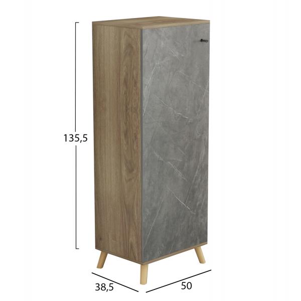 ΠΑΠΟΥΤΣΟΘΗΚΗ-ΝΤΟΥΛΑΠΙ ΜΕΛΑΜΙΝΗ SONAMA-STONE TEXTURE 50Χ38Χ135Yεκ.