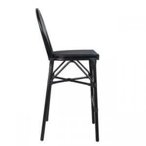 ΣΚΑΜΠΩ ΑΛΟΥΜΙΝΙΟΥ AZARIA BAMBOO LOOK ΜΑΥΡΟ ΜΕ TEXTLINE 47x61x115 εκ.