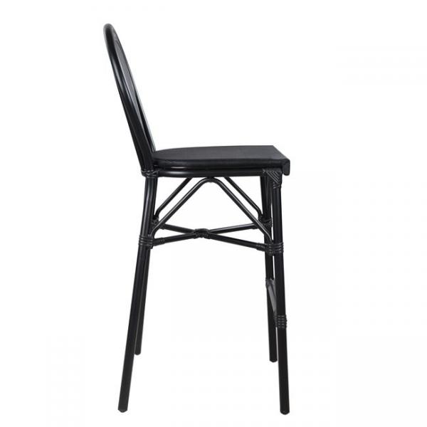 ΣΚΑΜΠΩ ΑΛΟΥΜΙΝΙΟΥ AZARIA BAMBOO LOOK ΜΑΥΡΟ ΜΕ TEXTLINE 47x61x115 εκ.