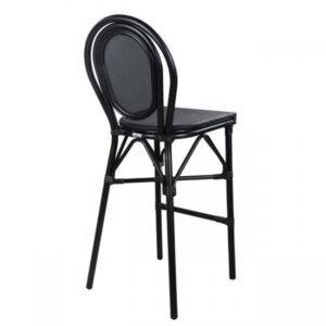 ΣΚΑΜΠΩ ΑΛΟΥΜΙΝΙΟΥ AZARIA BAMBOO LOOK ΜΑΥΡΟ ΜΕ TEXTLINE 47x61x115 εκ.