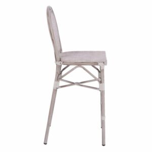 ΣΚΑΜΠΩ ΑΛΟΥΜΙΝΙΟΥ BAMBOO LOOK ΠΑΤΙΝΑ ΛΕΥΚΟ ΜΕ TEXTLINE 41x52x116 εκ.