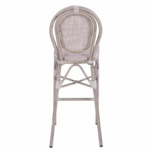 ΣΚΑΜΠΩ ΑΛΟΥΜΙΝΙΟΥ BAMBOO LOOK ΠΑΤΙΝΑ ΛΕΥΚΟ ΜΕ TEXTLINE 41x52x116 εκ.