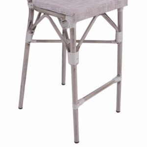 ΣΚΑΜΠΩ ΑΛΟΥΜΙΝΙΟΥ BAMBOO LOOK ΠΑΤΙΝΑ ΛΕΥΚΟ ΜΕ TEXTLINE 41x52x116 εκ.