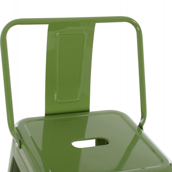ΣΚΑΜΠΟ BAR ΜΕΤΑΛΛΙΚΟ ME ΠΛΑΤΗ ΣΕ LIGHT OLIVE GREEN 43Χ43Χ100εκ.