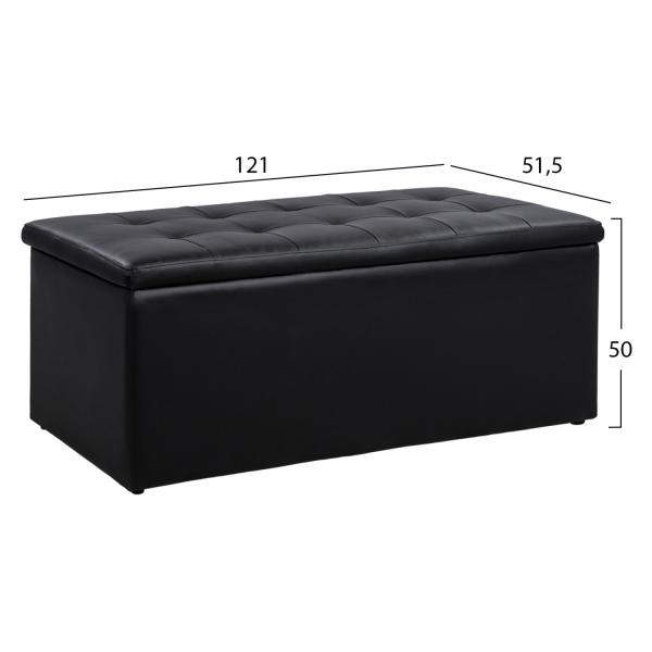 ΣΚΑΜΠΟ ΜΕ ΑΠΟΘΗΚΕΥΤΙΚΟ ΧΩΡΟ ΜΑΥΡΟ 121x51.5x50Υ εκ.