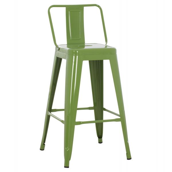 ΣΚΑΜΠΟ ΜΕΣΑΙΟΥ ΥΨΟΥΣ ΜΕΤΑΛΛΙΚΟ ΣΕ LIGHT OLIVE GREEN 42x42x98 εκ.