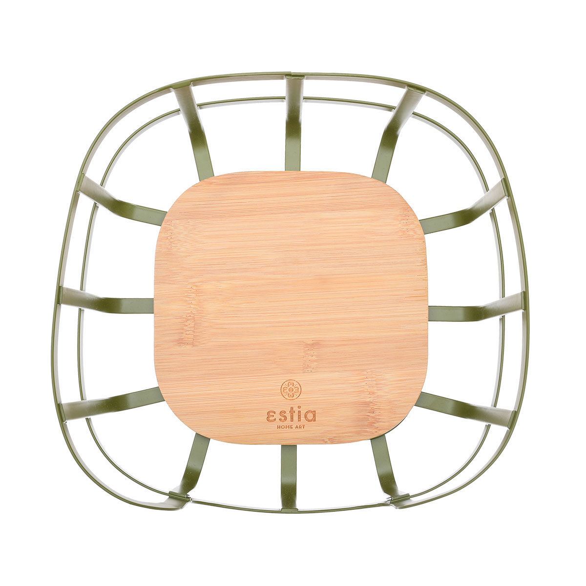 ΦΡΟΥΤΙΕΡΑ BAMBOO ESSENTIALS ΜΕΤΑΛΛΙΚΗ 24x24x12.7cm ΛΑΔΙ