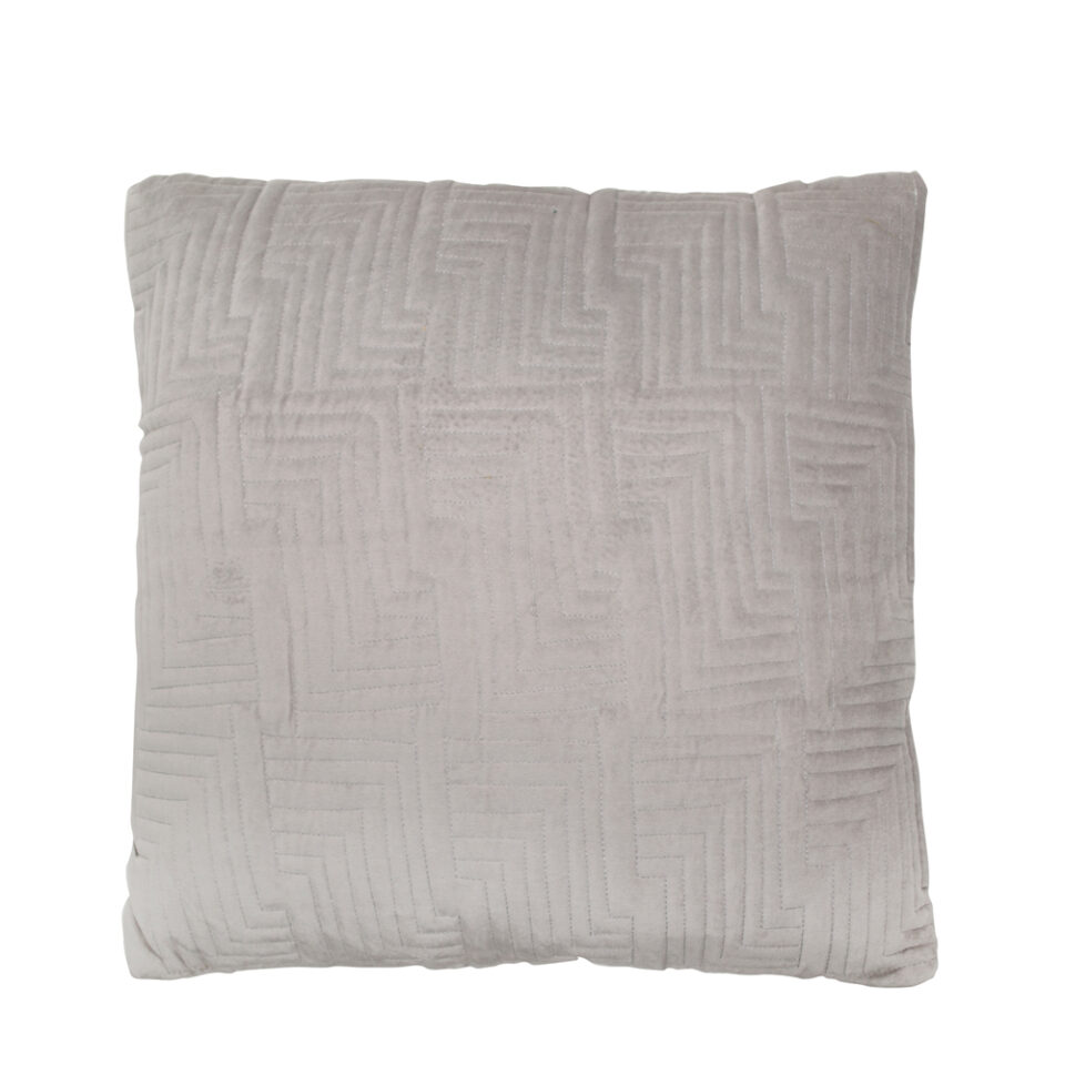 SILVER Z ΔΙΑΚΟΣΜΗΤΙΚΟ ΜΑΞΙΛΑΡΙ 50x50x10cm ΥΦΑΣΜΑ ΓΚΡΙ