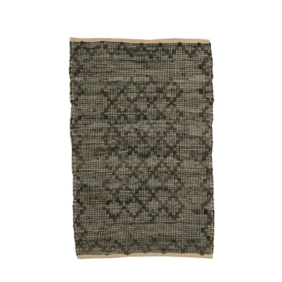 NOMADS ΧΑΛΑΚΙ 60x90cm ΔΕΡΜΑ ΓΚΡΙ ΜΑΥΡΟ