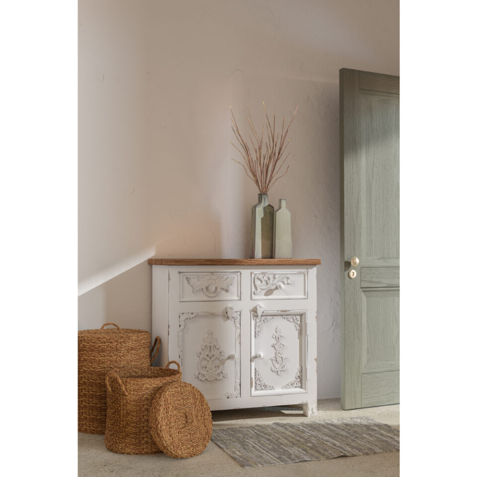 SEAGRASS ΚΑΛΑΘΙ ΜΕ ΚΑΠΑΚΙ SET 2ΤΜΧ 44x44x45 SEAGRASS ΦΥΣΙΚΟ