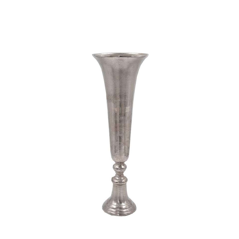 FLORES ΒΑΖΟ ΑΛΟΥΜΙΝΙΟ ΑΣΗΜΙ 19x19xH55cm