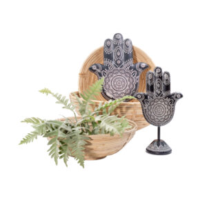 HAMSA ΔΙΑΚΟΣΜΗΤΙΚΟ ΤΟΙΧΟΥ 25x3x30 POLYRESIN ΜΑΥΡΟ ΛΕΥΚΟ