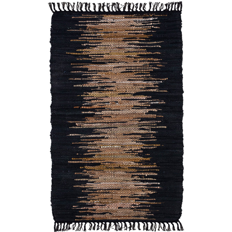 TERRA ΧΑΛΑΚΙ 60x90cm ΔΕΡΜΑ ΜΑΥΡΟ ΜΠΕΖ