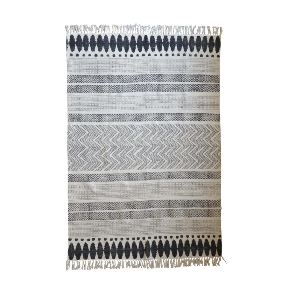 HAMMA 2 ΧΑΛΙ 190x120cm ΒΑΜΒΑΚΙ ΜΠΕΖ ΜΑΥΡΟ