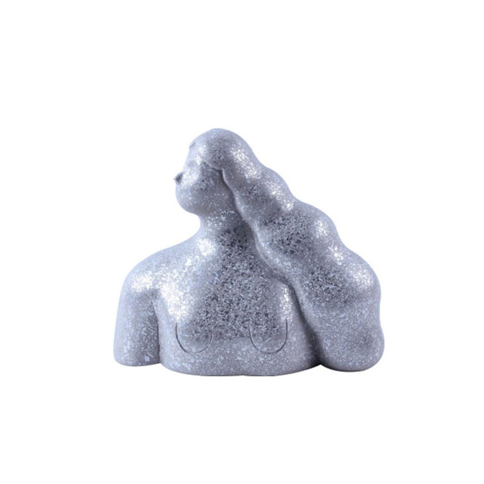 CHEVEU SILVER 1 ΔΙΑΚΟΣΜΗΤΙΚΗ ΦΙΓΟΥΡΑ 20x10x19cm POLYRESIN ΑΣΗΜΙ