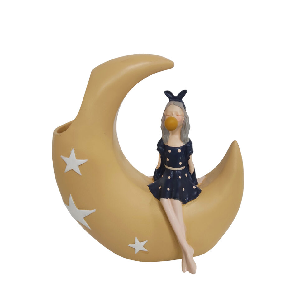 LUNA ΔΙΑΚΟΣΜΗΤΙΚΗ ΦΙΓΟΥΡΑ 15x8x16 POLYRESIN ΠΟΛΥΧΡΩΜΟ POLYRESIN