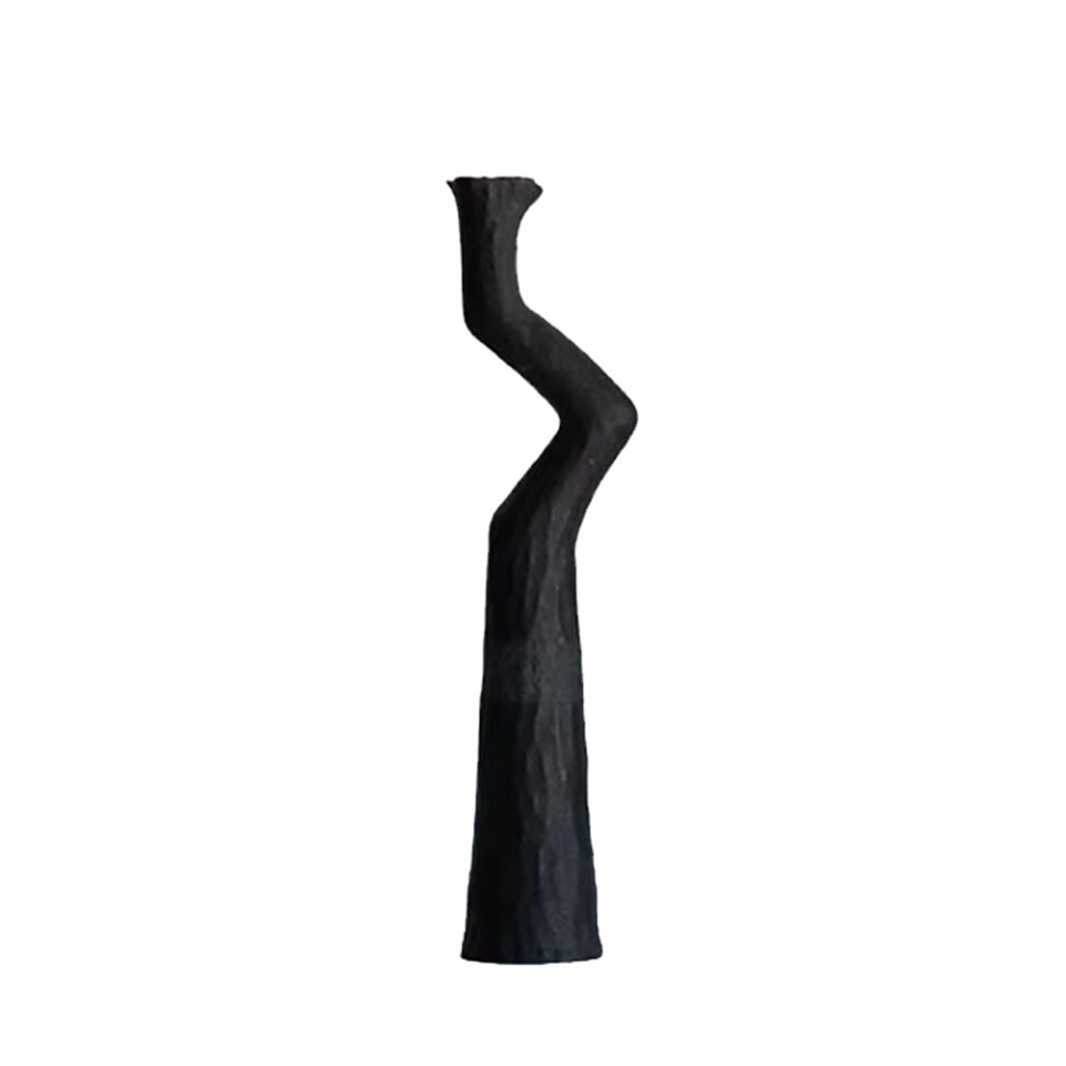EMPLIR ΒΑΖΟ POLYRESIN ΜΑΥΡΟ ΜΑΤ 9x6xH24cm