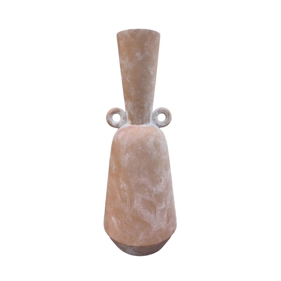AREOPOLI ΓΛΑΣΤΡΑ 43x43x111cm FIBER GLASS ΚΕΡΑΜΙΔΙ ΛΕΥΚΟ