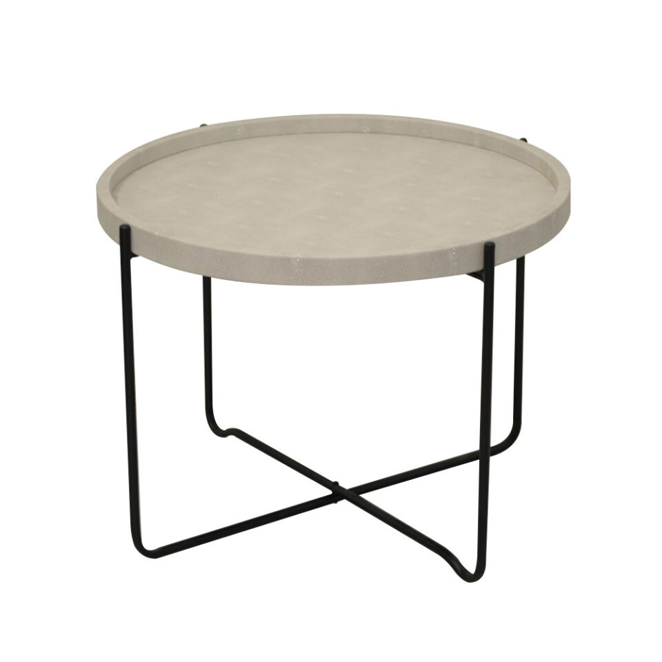 FUN COFFEE TABLE SAND BEIGE ΜΑΥΡΟ 63x63x42cm