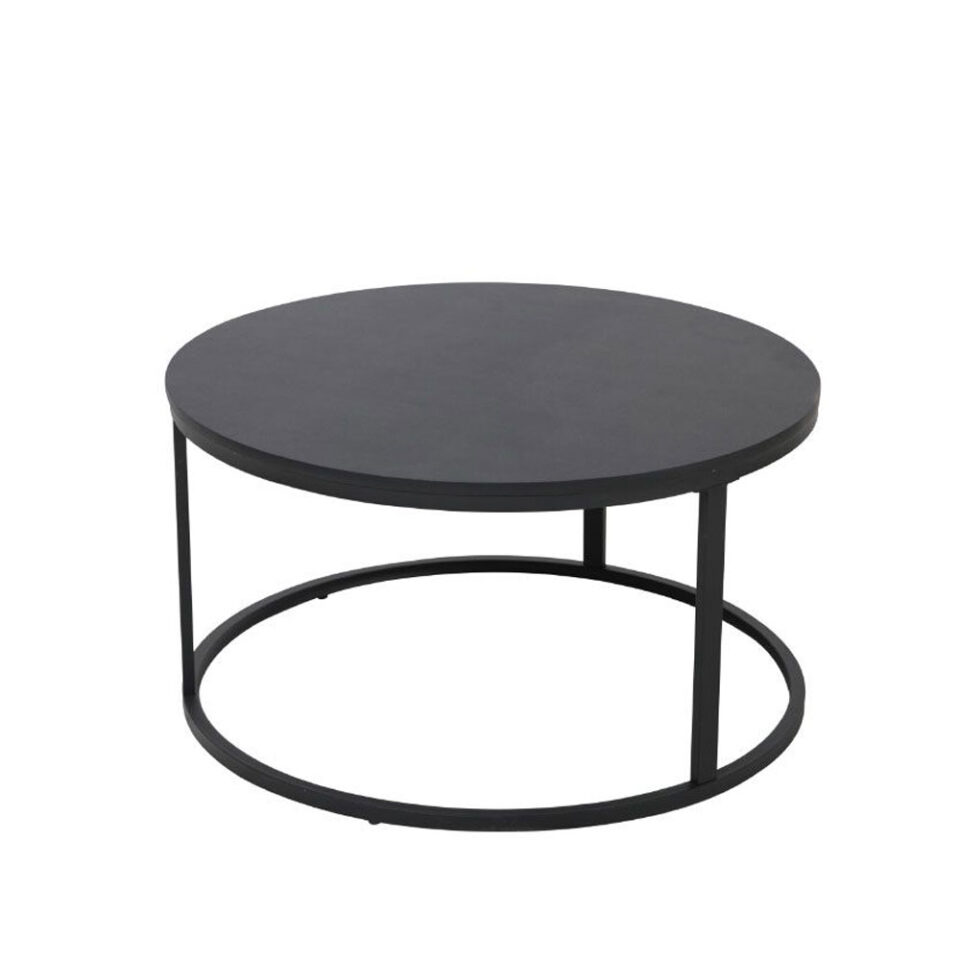 TONDO COFFEE TABLE ΜΑΥΡΟ 80x80x40cm