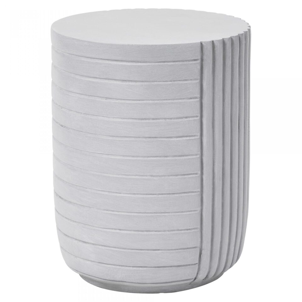 GEOMETRICAL 2 SIDE TABLE ΛΕΥΚΟ 35x35x46cm