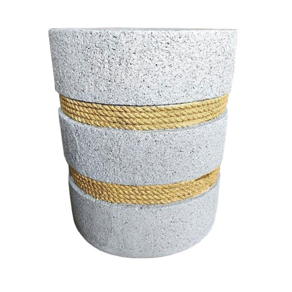 CORDA SIDE TABLE CEMENT ΦΥΣΙΚΟ 35.5x35.5x42.5cm