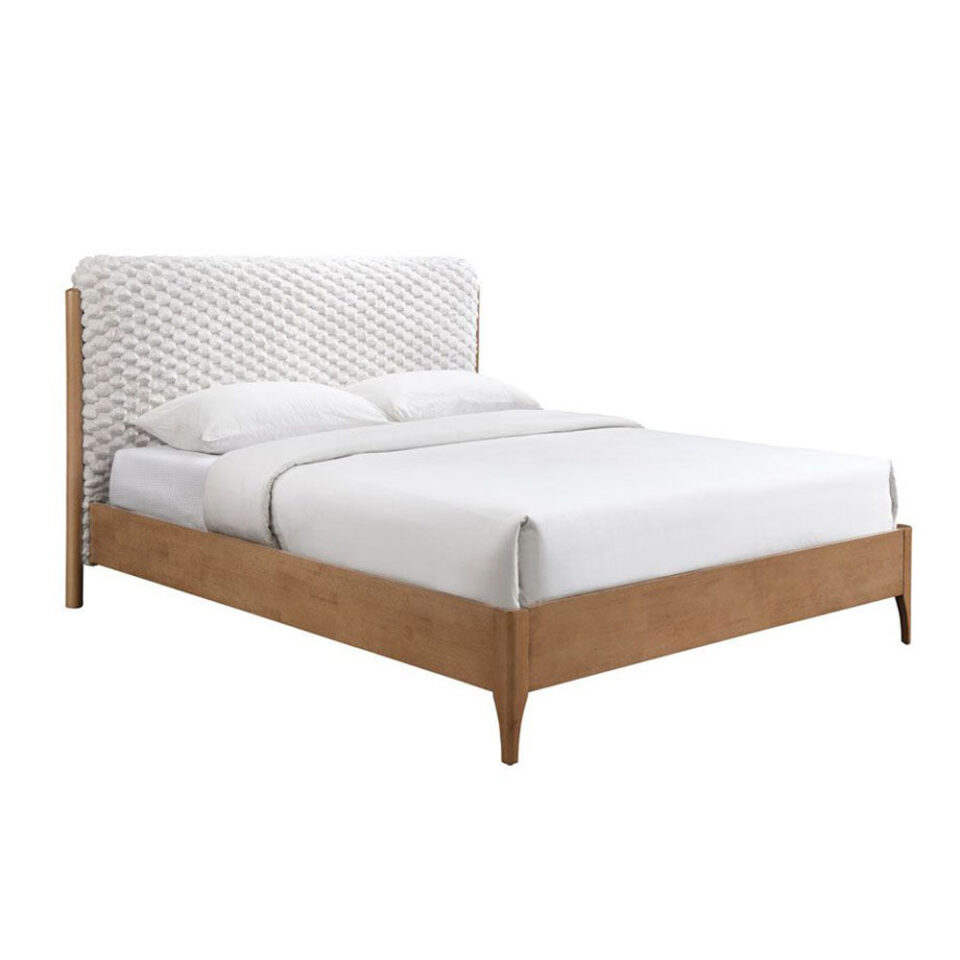 LORDY ΚΡΕΒΑΤΙ (ΓΙΑ ΣΤΡΩΜΑ 160x196cm) CREAM 207.5x177x103.5cm