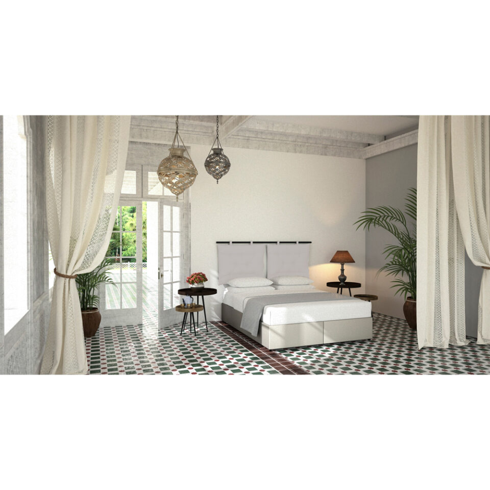 INTERNO ΒΑΣΗ ΜΕ ΑΠΟΘΗΚ.ΧΩΡΟ 160x200cm OFF WHITE 16-950 200x160x34