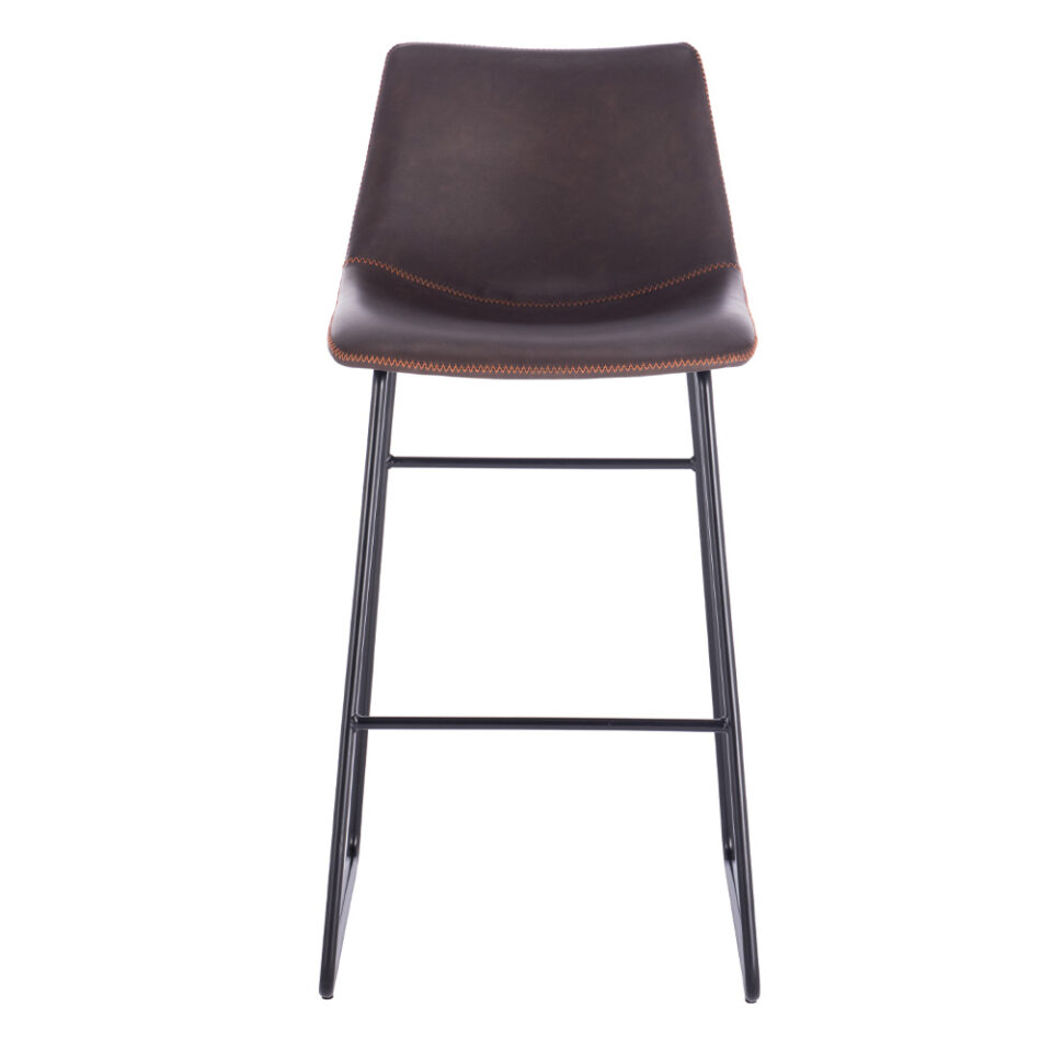NUEVO XL ΣΚΑΜΠΟ BAR ΚΑΦΕ ANTIQUE WASHED ΜΑΥΡΟ 47x57x100